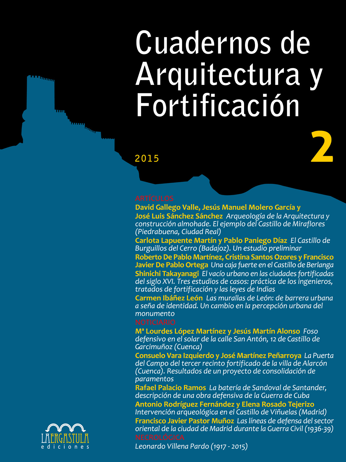 Portada libro Cuadernos de Arquitectura y Fortificación, nº 2