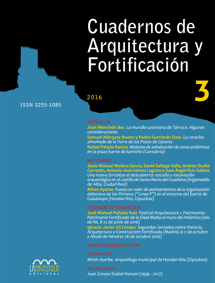 Portada libro Cuadernos de Arquitectura y Fortificación, nº 3